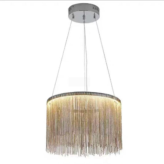 Lustra LED suspendata cu telecomanda ILLUMINA MAGNUS, 32W, lumina Rece/Calda/Neutra, Dimabila, Crom Lucios