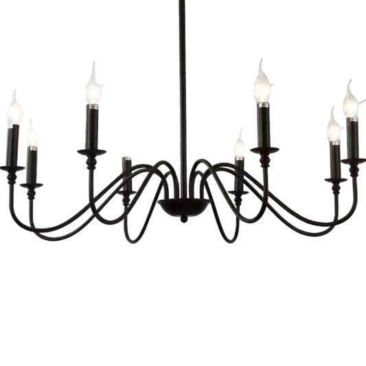 Lustra Metalic AVANT, tip Pendul cu brate, Rotunda, 8xE14, Negru
