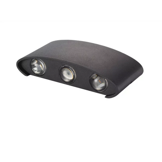 Aplica LED Exterior Ellis, 6W, 6 Surse de lumina, Lumina Calda, Negru – aplică LED, culoare neagră – RegalStore, ilumina