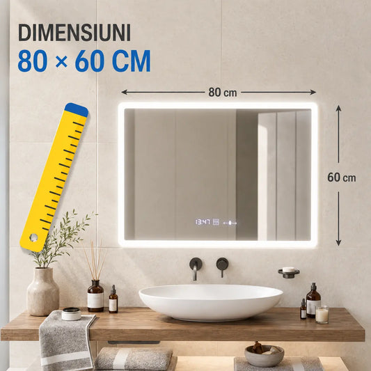 Oglindă LED Zampa – dimensiuni 80x60 cm