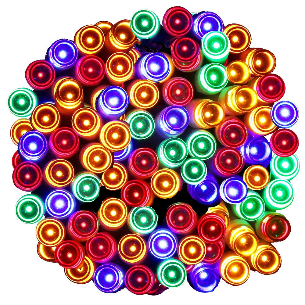 Instalatie lumini de exterior pentru gradina, 5 metri, 50 LED-uri, cu baterii, multicolor