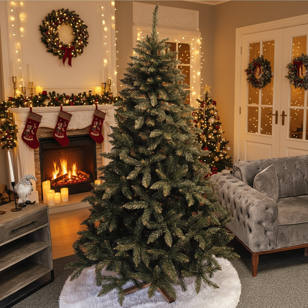 Brad artificial Christmas Deluxe by , Caucazian Premium, 2D, 220cm