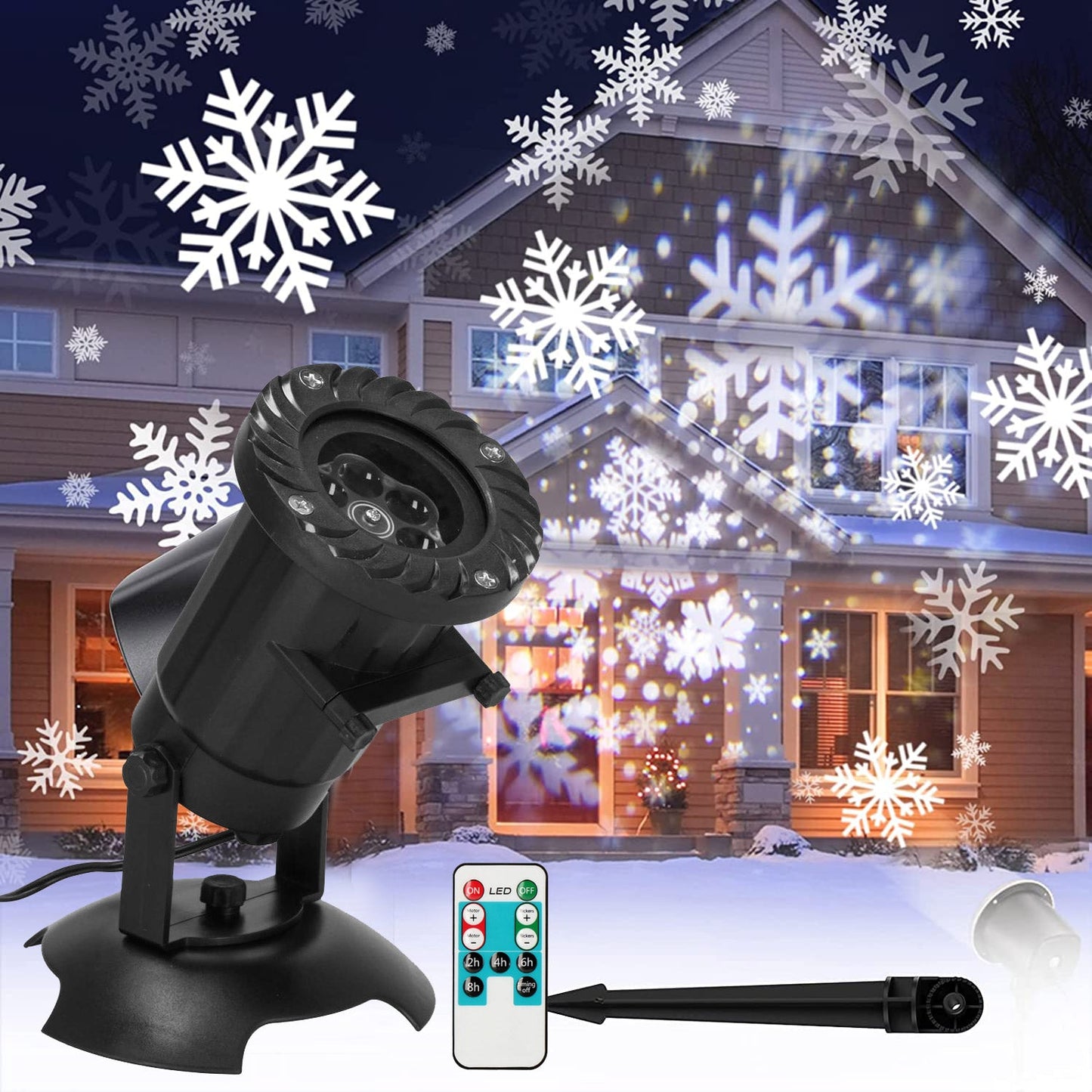 Instalatie de exterior, proiector laser, 20 moduri de iluminare multicolor