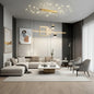 Lustra LED suspendata cu telecomanda DENISSE 64W, lumina Rece/Calda/Neutra, Dimabila, Auriu, Inaltime Reglabila