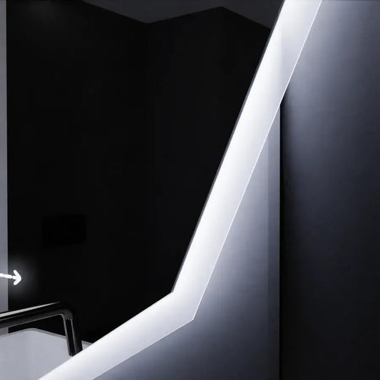 Oglinda LED 60cm, POLIGON Senzor MotionGlow Marcello, Sistem Dezaburire, Ceas & Termometru, Dimabila