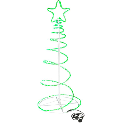 (DL) Instalatie lumini pentru Craciun, Brad stilizat, , 192 LED-uri, 124cm, verde