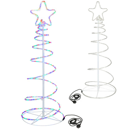 Instalatie lumini pentru Craciun, Brad stilizat, , 192 LED-uri, 124cm, multicolor