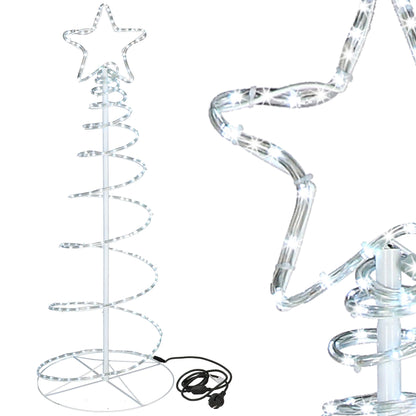 (DL) Instalatie lumini pentru Craciun, Brad stilizat, , 192 LED-uri, 124cm, alb