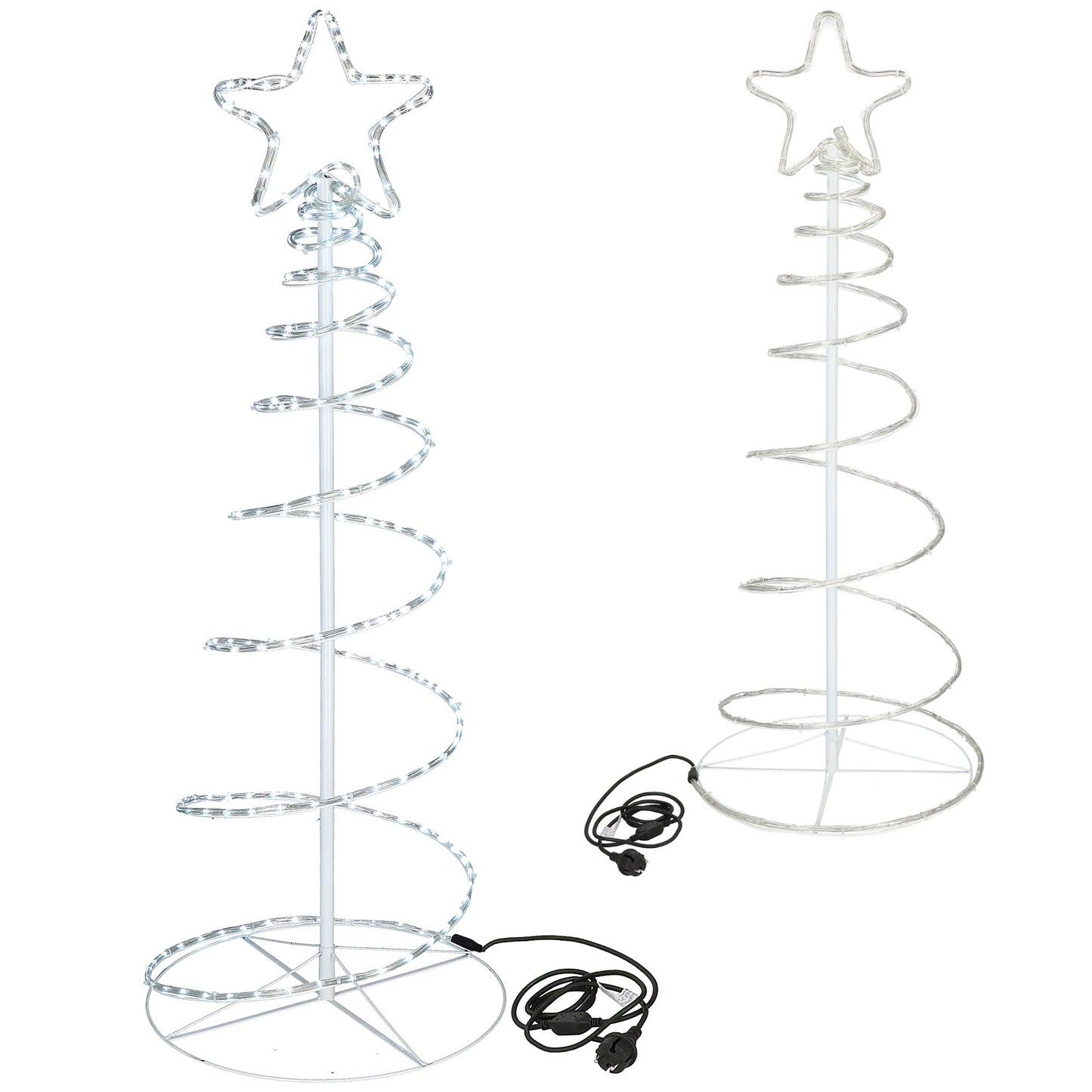 (DL) Instalatie lumini pentru Craciun, Brad stilizat, , 192 LED-uri, 124cm, alb