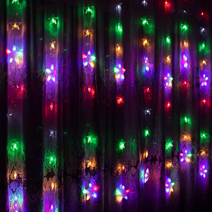 Instalatie lumina tip perdea cu 180 LED-uri, 2m, pentru interior/exterior, iluminare multicolor