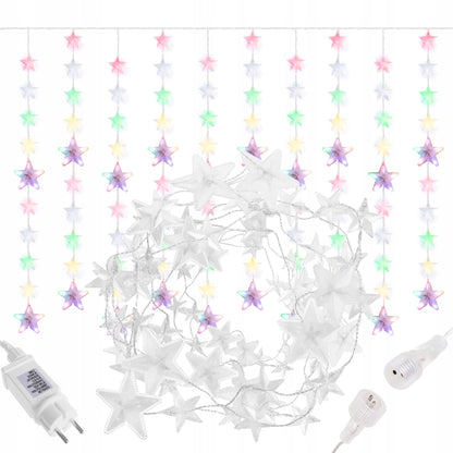 Instalatie lumina tip perdea cu 180 LED-uri, 2m, pentru interior/exterior, iluminare multicolor