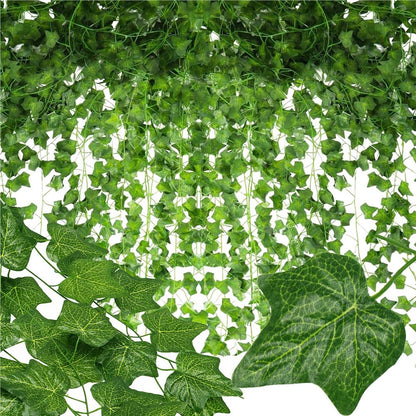 Set 6 ghirlande iedera artificiala pentru decorare, 6x233cm, frunze mari, verde