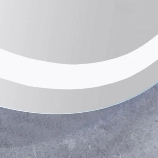 Oglinda LED Rotunda 70 Celeste MotionGlow Marcello, Sistem Dezaburire, Termometru si Ceas, Dimabila