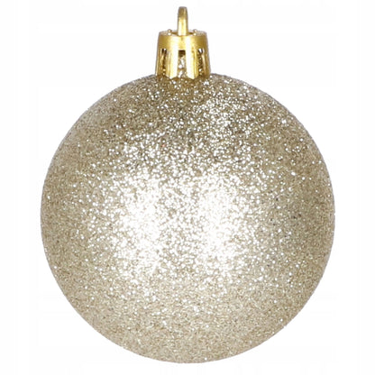 Set globuri de Craciun, 100 bucati, 3-6cm, auriu