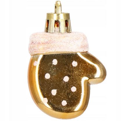 Set globuri si decoratiuni de Craciun, 155 piese, diverse dimensiuni, auriu