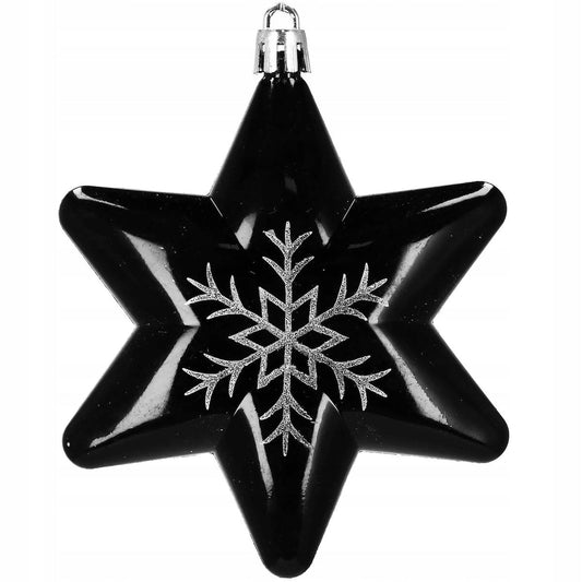 Set globuri si decoratiuni de Craciun, 77 piese, diverse dimensiuni, negru