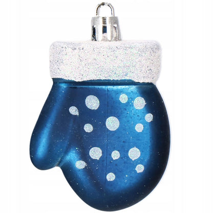 Set globuri si decoratiuni de Craciun, 77 piese, diverse dimensiuni, albastru inchis