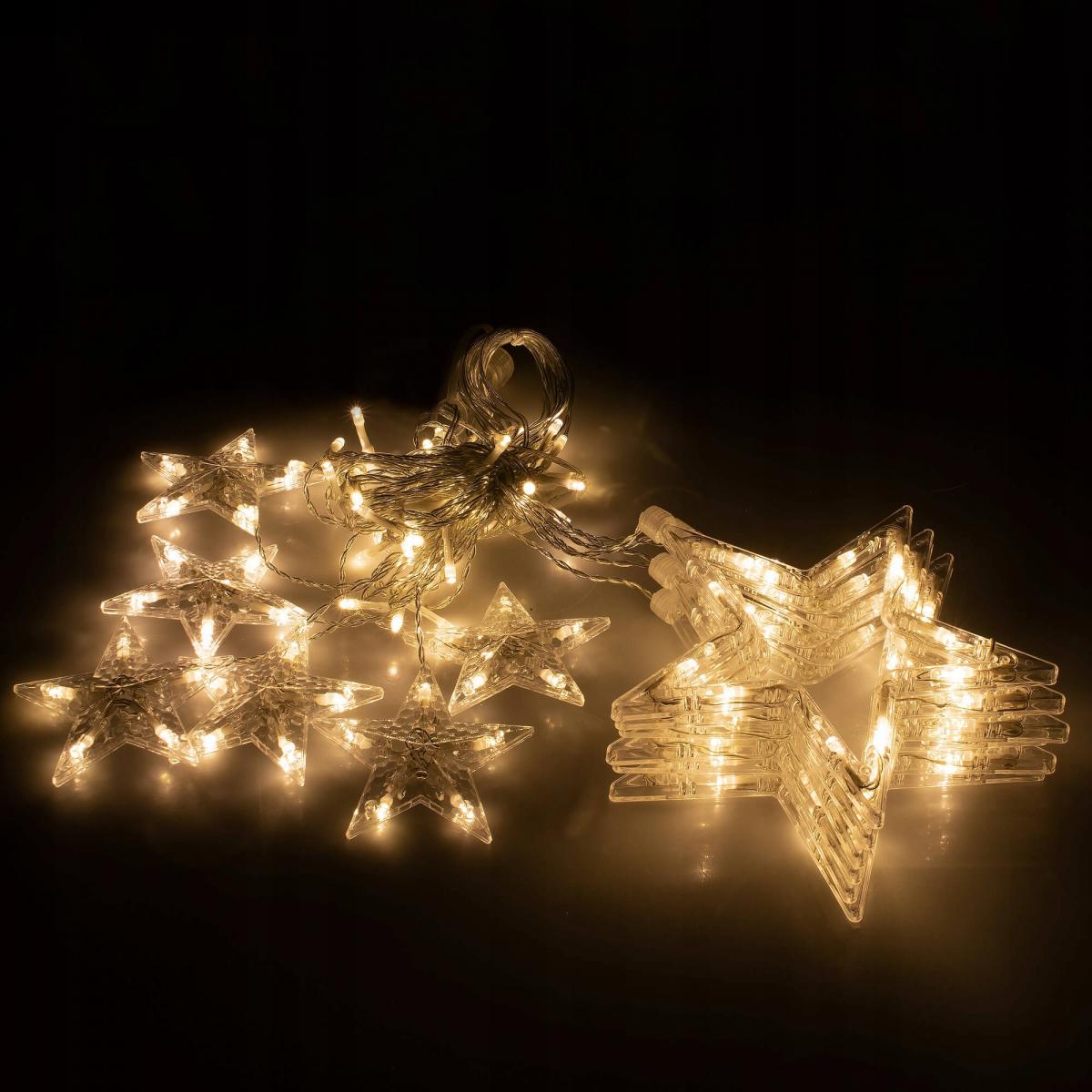 (DL) Instalatie lumina tip perdea cu 138 LED-uri, 2m, pentru interior/exterior, stelute iluminare alba