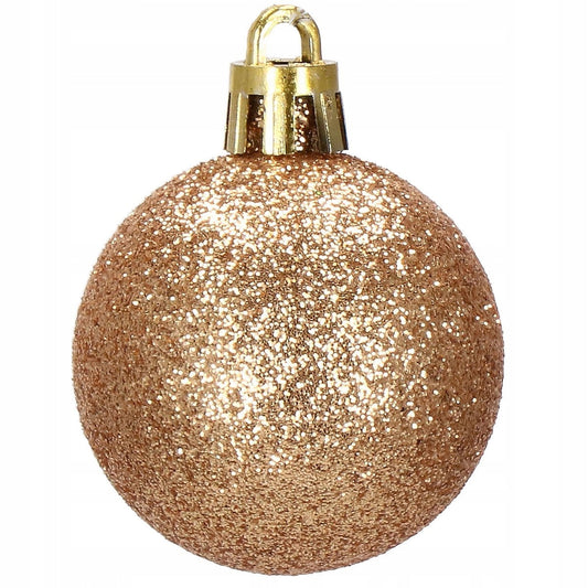 Set globuri si decoratiuni de Craciun, 86 piese, diverse dimensiuni, alb auriu