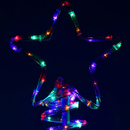 Instalatie lumini pentru Craciun, Brad stilizat, , 192 LED-uri, 124cm, multicolor