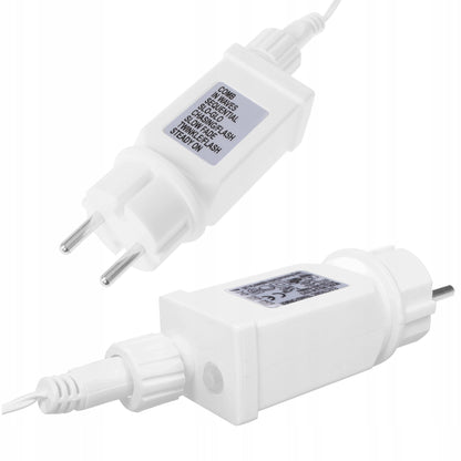 Ghirlanda luminoasa tip perdea 300 LED-uri, 12m, pentru interior/exterior, iluminare alba