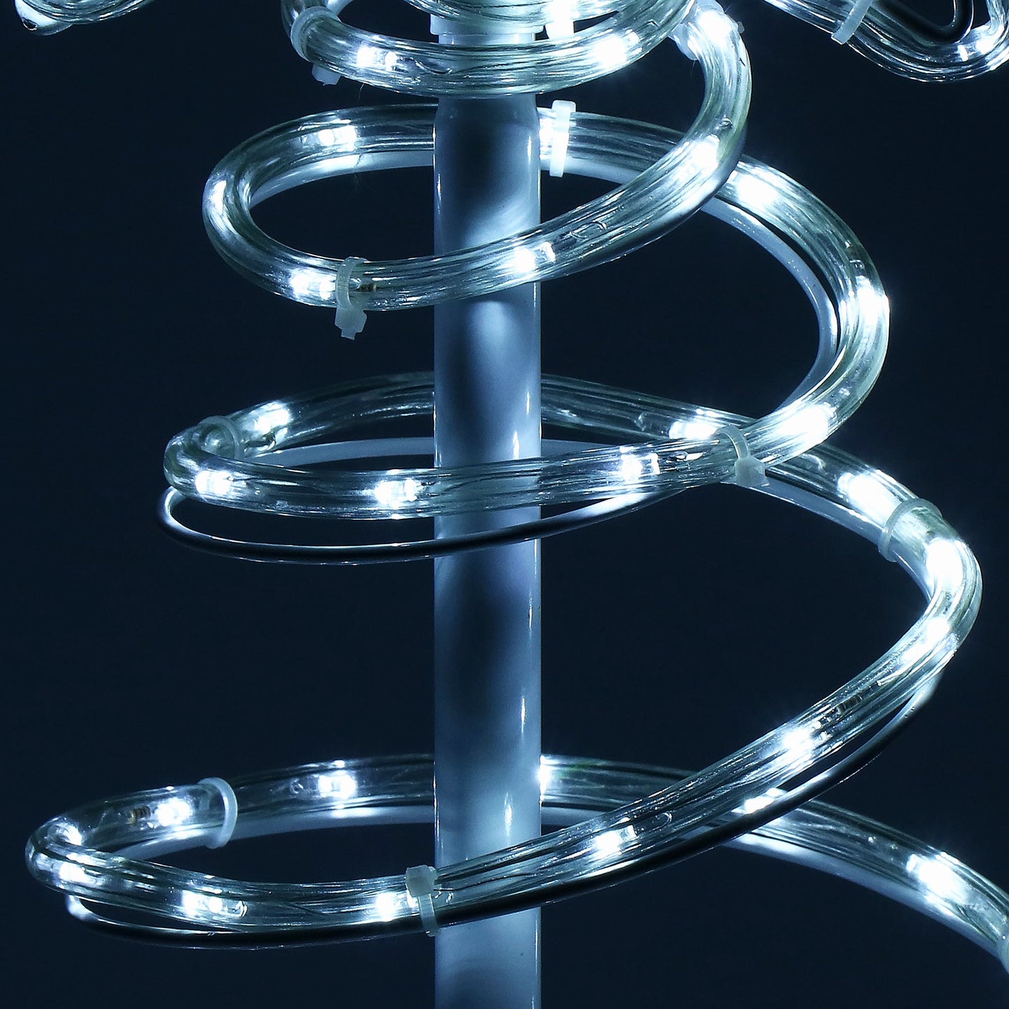 (DL) Instalatie lumini pentru Craciun, Brad stilizat, , 192 LED-uri, 124cm, alb