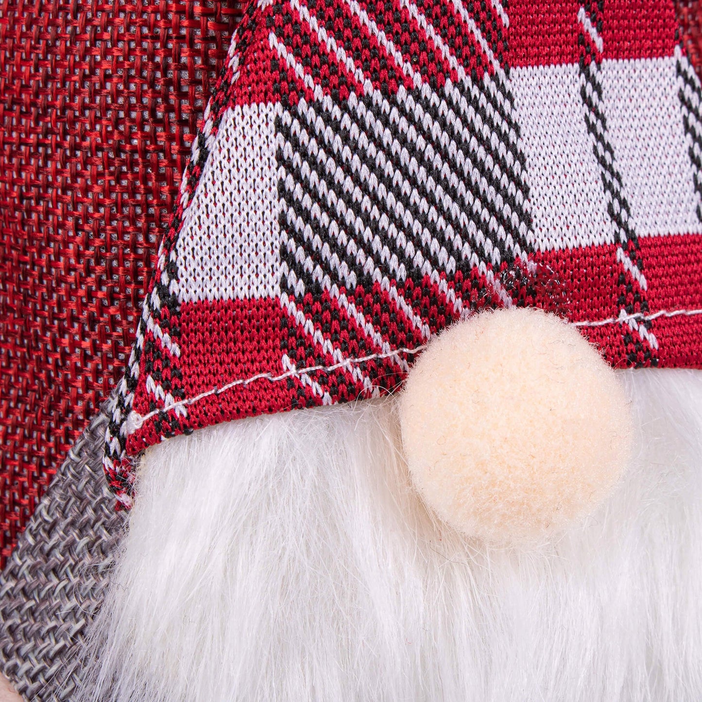 (DL) Decoratiune Craciun, husa model gnom pentru sticle, 29cm, rosu