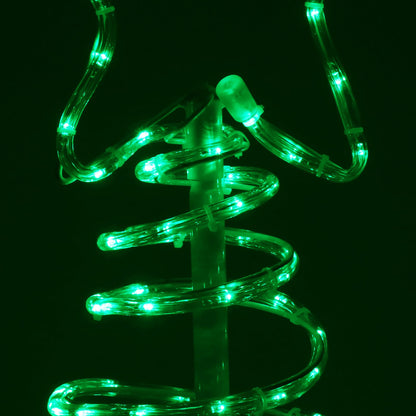 (DL) Instalatie lumini pentru Craciun, Brad stilizat, , 192 LED-uri, 124cm, verde