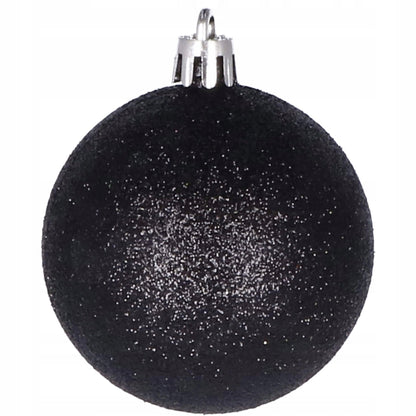 Set globuri de Craciun, 100 bucati, 3-6cm, negru auriu