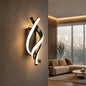 Aplica LED Ray 20W Ondulata Lumina Rece/Calda/Neutra Metal si SIlicon Negru