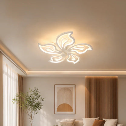Lustra LED cu Telecomanda LILY 5 Elemente Lumina Rece/Calda/Neutra 66W Dimabila Alb