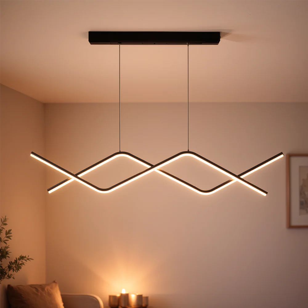 Lustra LED Nancy, 72W, Acril, Negru