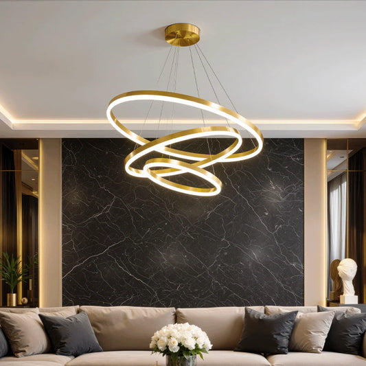 Lustra LED cu Telecomanda Elizabeth 152W Dimabila Auriu