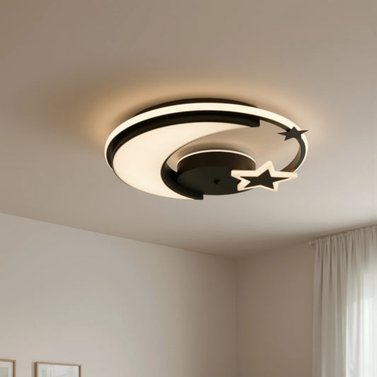 Lustra LED cu telecomanda ALYONA, 44W, lumina Rece/Calda/Neutra, Dimabila, Negru
