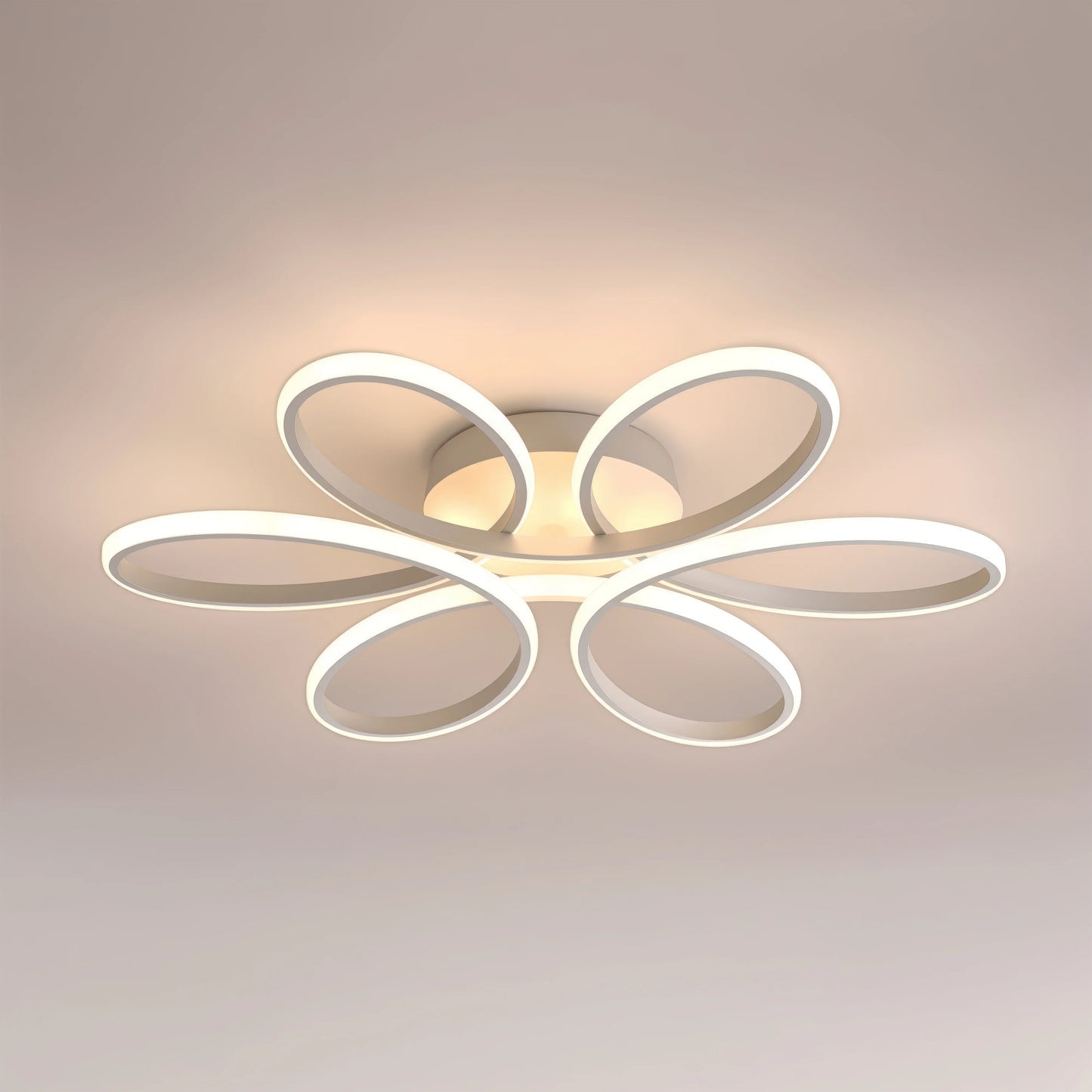 Lustra LED cu telecomanda ELIZA, 65W, lumina Rece/Calda/Neutra, Dimabila, Alb