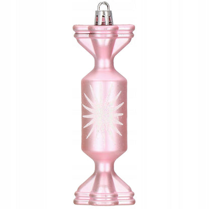 Set globuri si decoratiuni de Craciun, 155 piese, diverse dimensiuni, roz