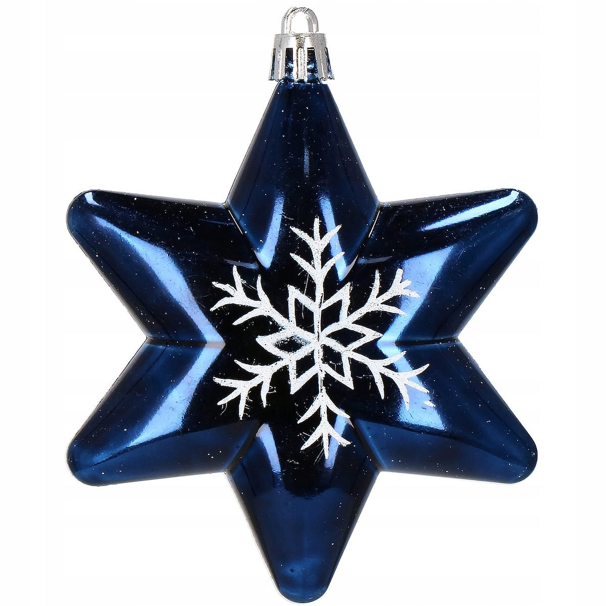 Set globuri si decoratiuni de Craciun, 77 piese, diverse dimensiuni, albastru inchis