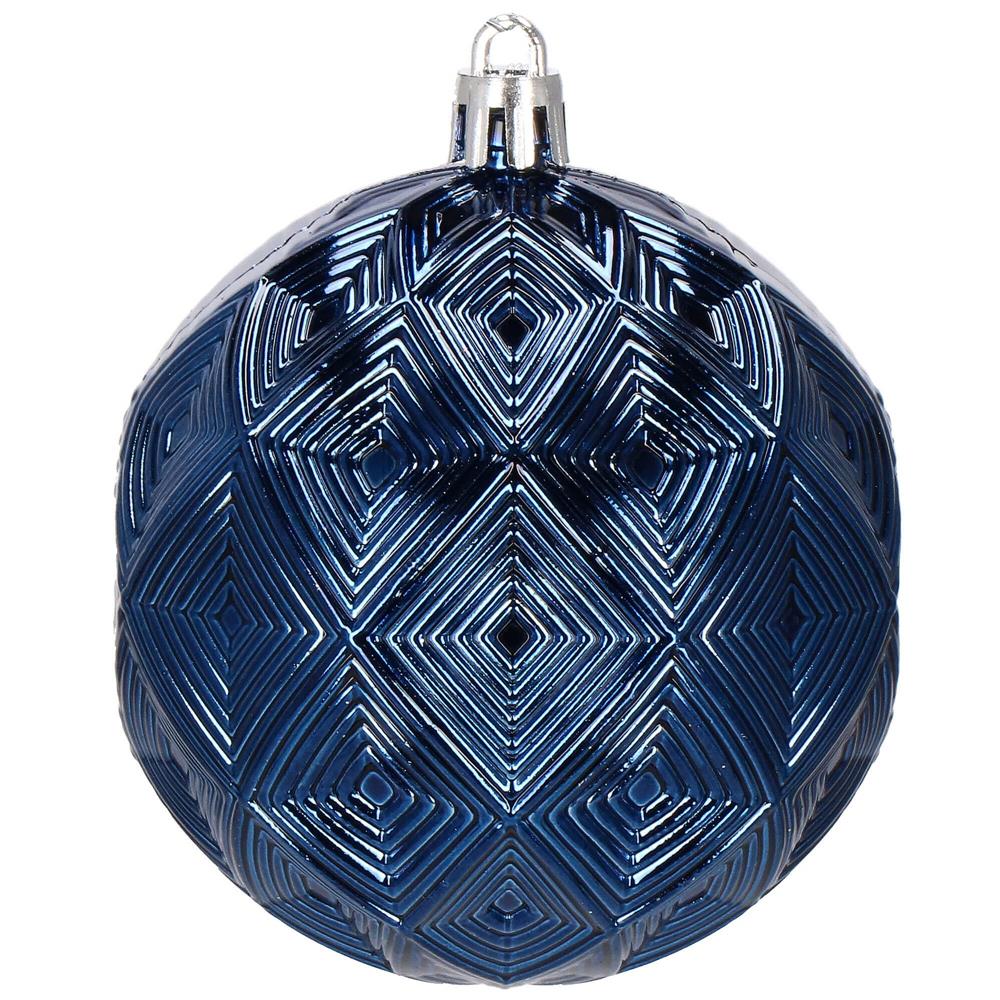 Set globuri de Craciun, 30 bucati, 6 modele, 8cm, albastru inchis