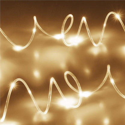 (DL) Instalatie tub furtun luminos pentru Craciun cu baterii 3xAA, 50 LED-uri, 5m, galben