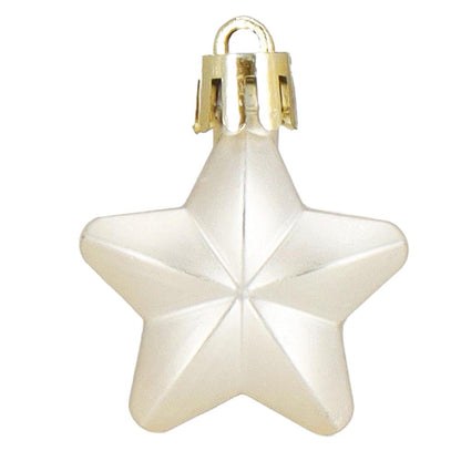 Set globuri si decoratiuni de Craciun, 70 piese, diverse dimensiuni, auriu si crem