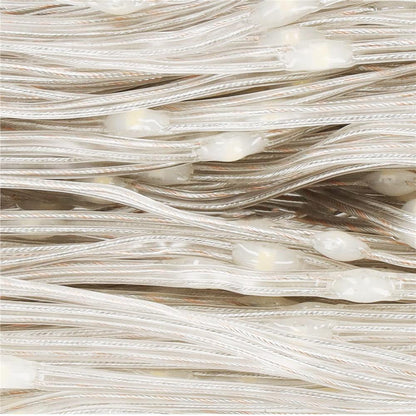 Ghirlanda luminoasa tip perdea 300 LED-uri, 3x3m, pentru interior, cu telecomanda, alb cald (galben)