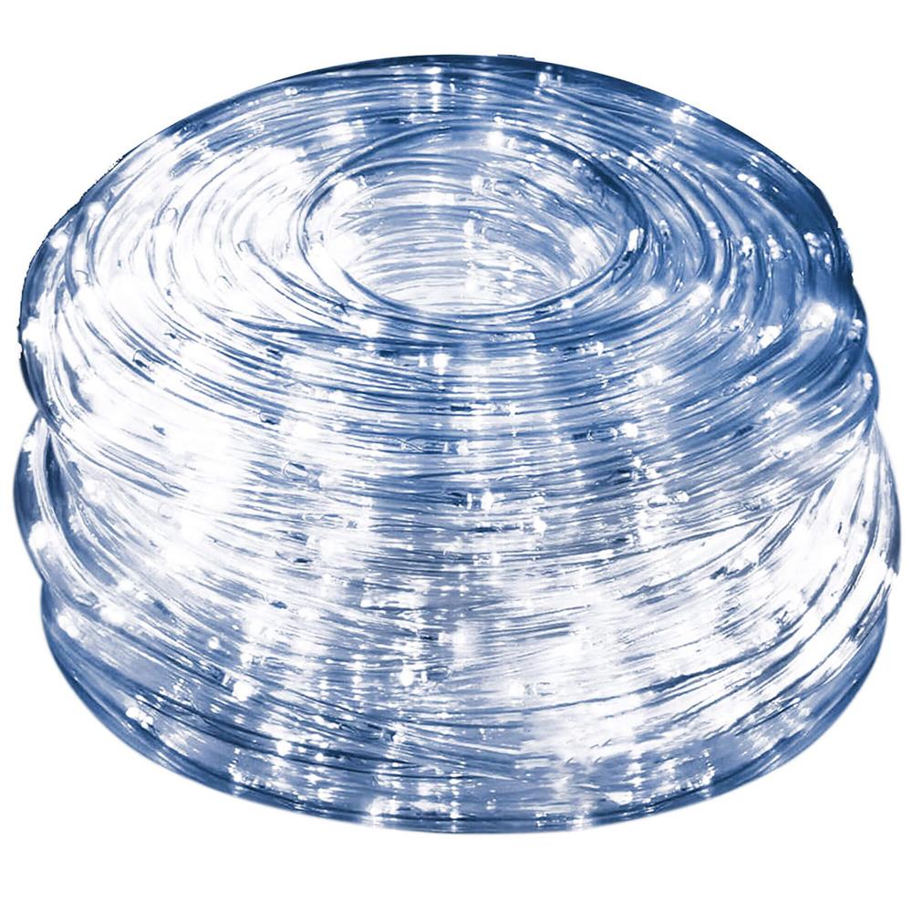 Instalatie tub furtun luminos pentru Craciun, 240 LED-uri, 10 m, pentru exterior, alb rece