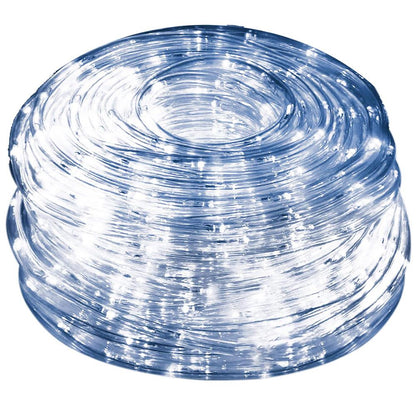 Instalatie tub furtun luminos pentru Craciun, 240 LED-uri, 10 m, pentru exterior, alb rece