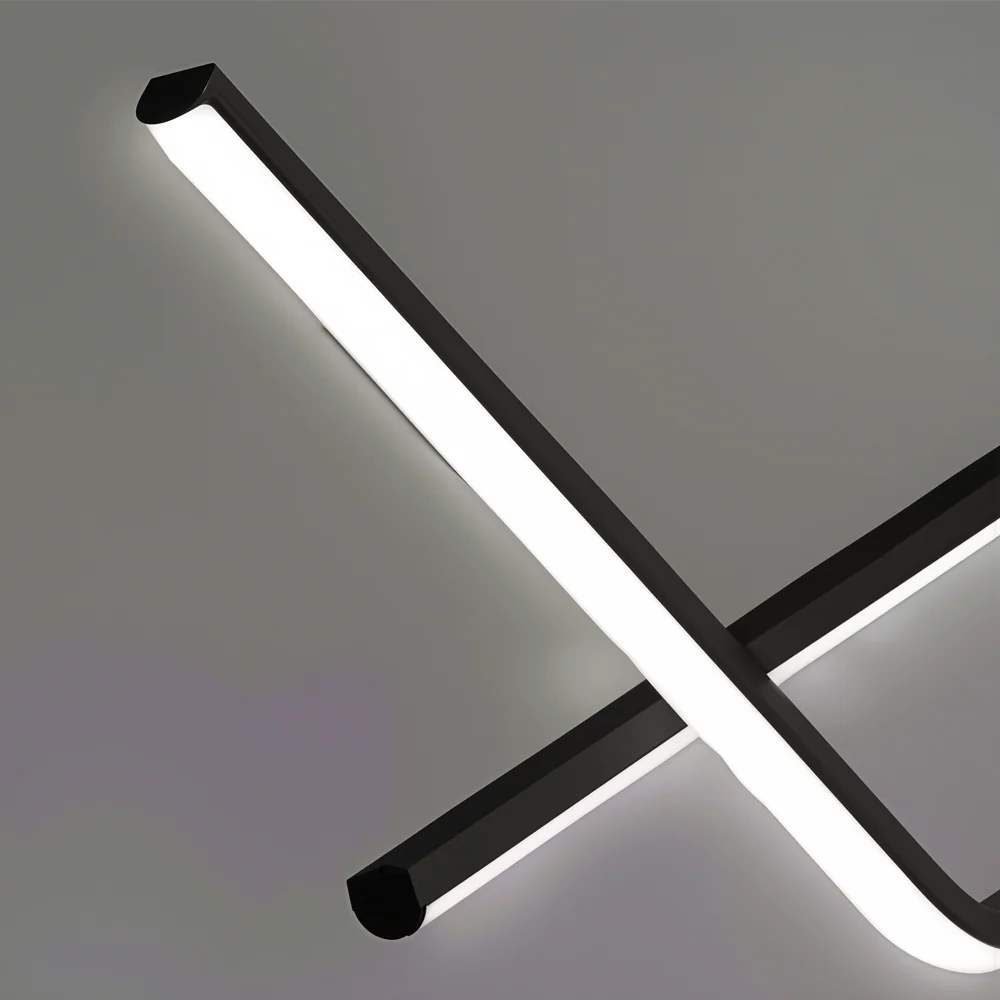Lustra LED Nancy, 72W, Acril, Negru