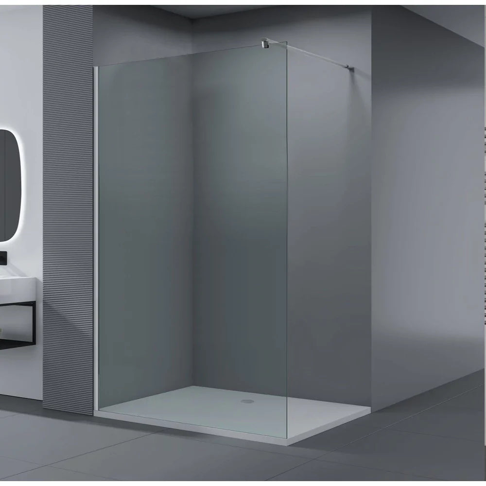 Paravan dus Walk-In 120x195 cm, sticla securizata 8 mm, satin, profil metalic rezistent