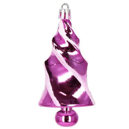 Set globuri si decoratiuni de Craciun, 101 piese, diverse dimensiuni, alb roz