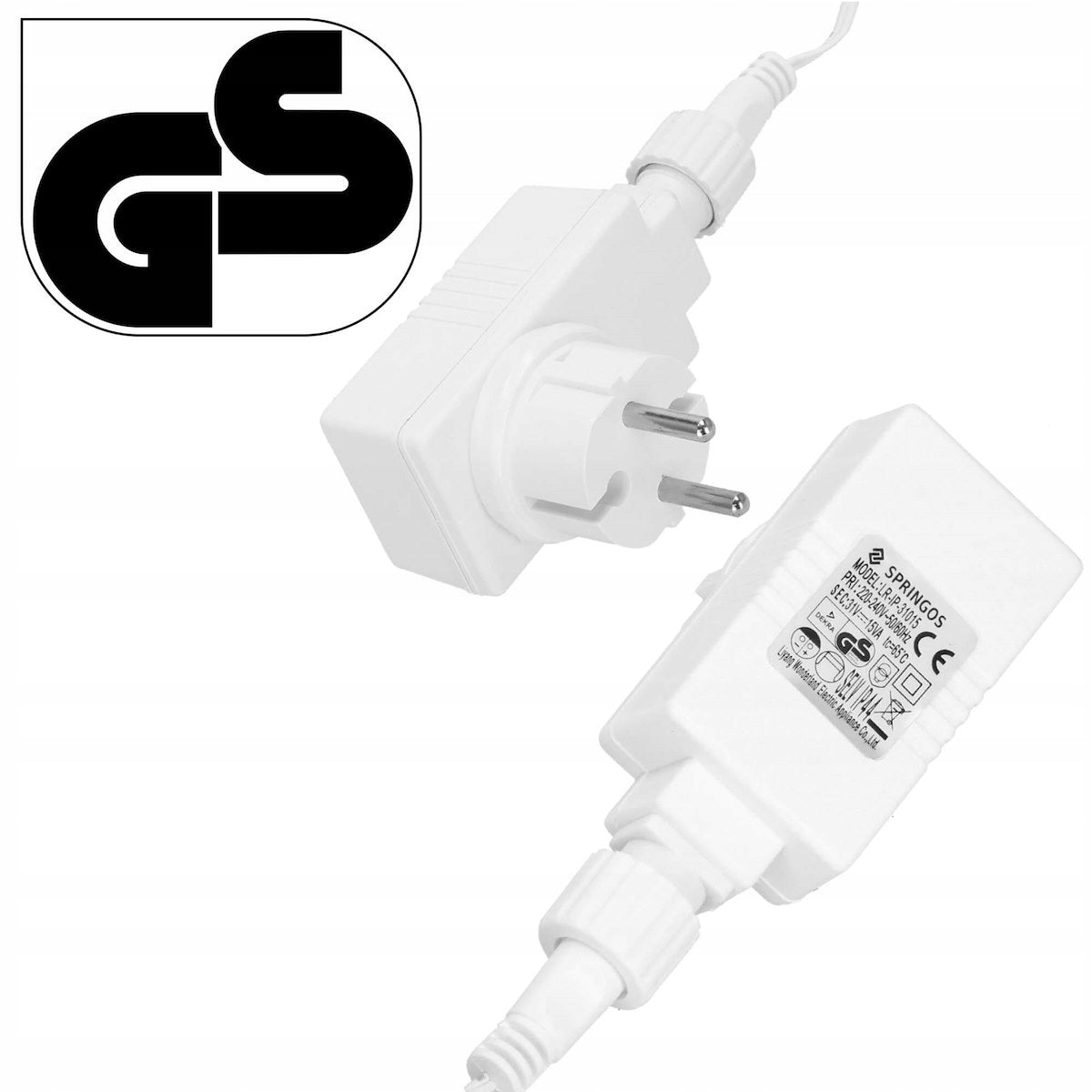 Ghirlanda luminoasa tip perdea cu flash 500 LED-uri, 20m, pentru interior/exterior, iluminare galbena