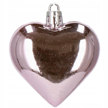 Set globuri si decoratiuni de Craciun, 155 piese, diverse dimensiuni, roz