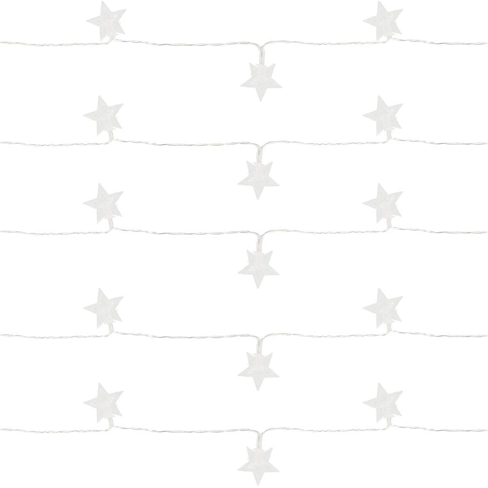 (DL) Instalatie stelute luminoase pentru gradina, 5 metri, 50 LED-uri, cu baterii, galben