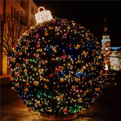 Instalatie lumini pentru bradul de Craciun, 17,5 metri, 300 LED-uri, 8 functii, multicolor